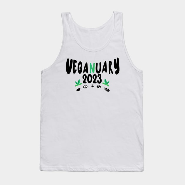 Veganuary 2023 Vegan Challenge Veganism Tank Top by TOMOBIRI